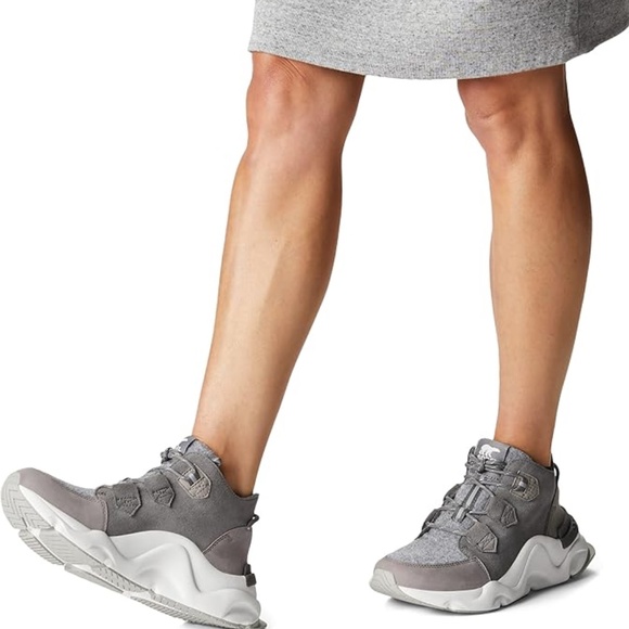 Sorel Kinetic Caribou Grey Suede Boot Sneaker Waterproof Leather Winter Boot 7.5 - Picture 2 of 14